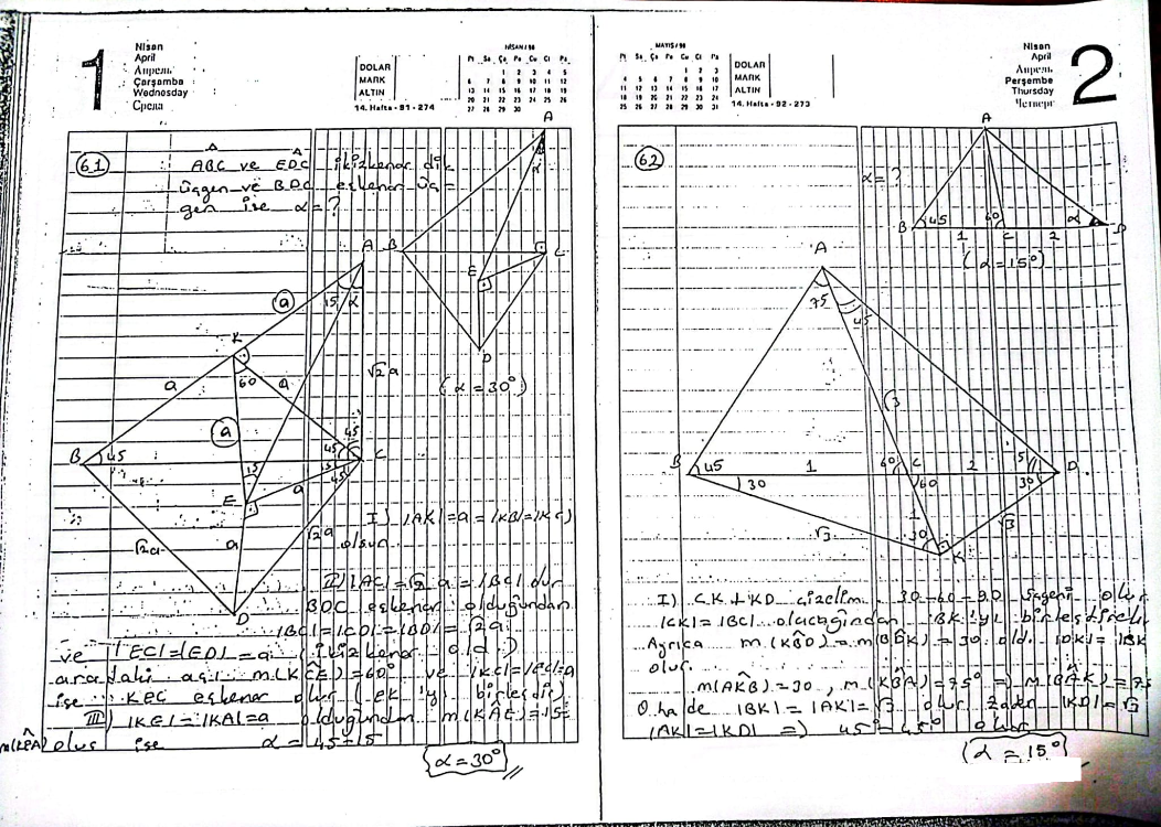 TÜBİTAK Matematik Olimpiyatlarına hazırlanırken çalıştığım notlar ( 208 sayfa )