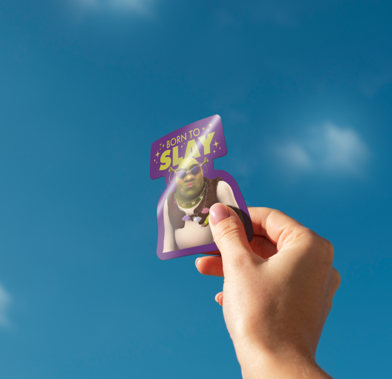 SLAY SHREK STICKER VE PASTA SÜSÜ