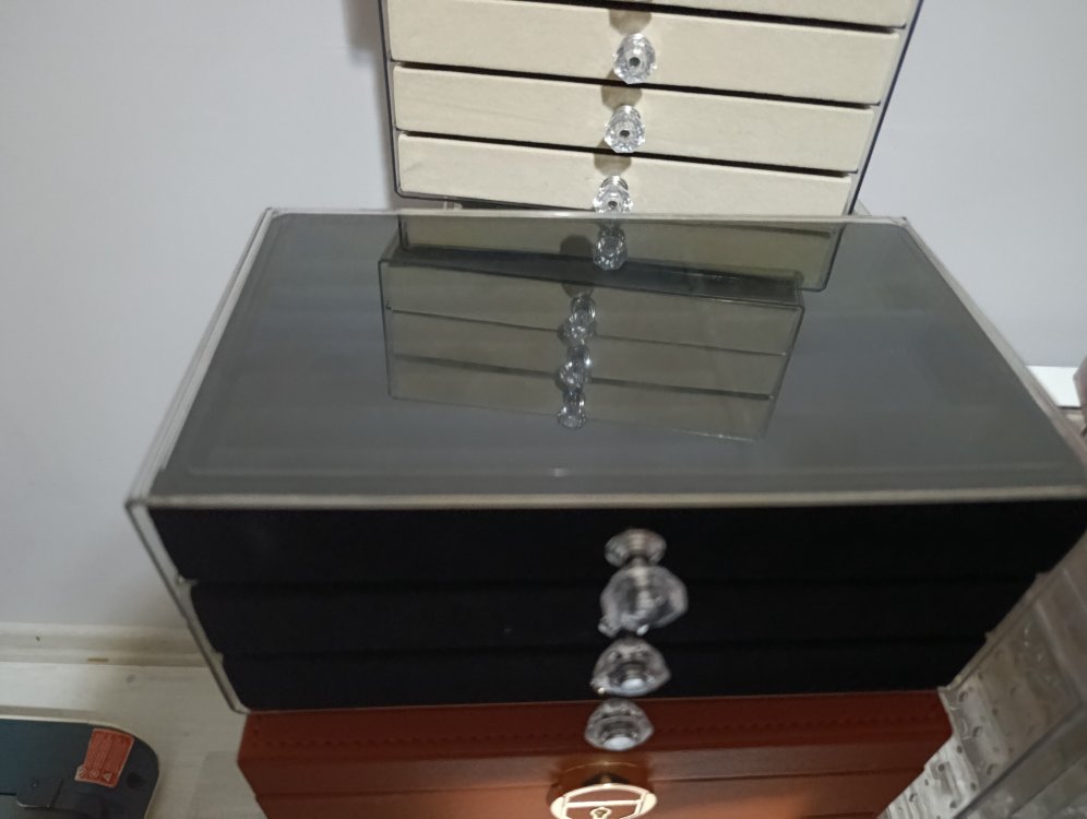 siyah 3 katlı takı kutusu