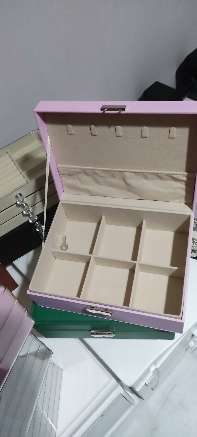 pembe 2 katli takı kutusu