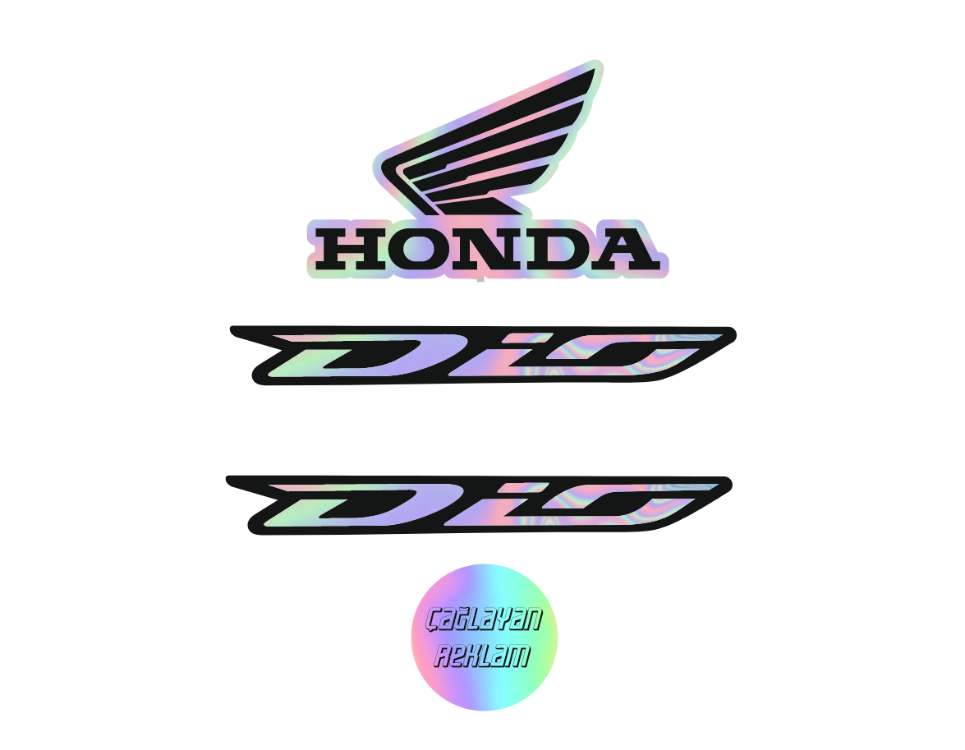 Honda Dio HOLOGRAM Grenaj Sticker Set
