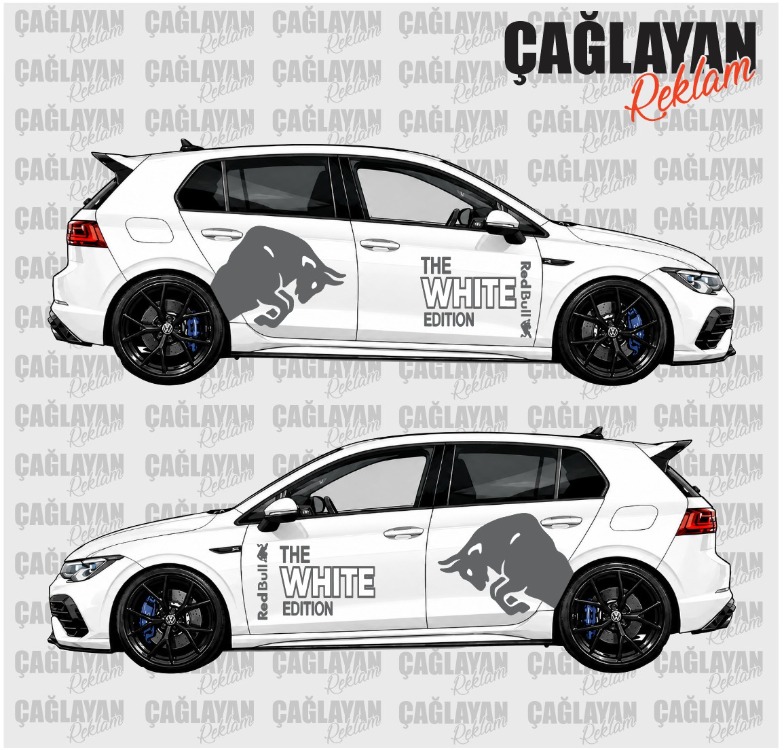 RedBull White Editon Sticker Set