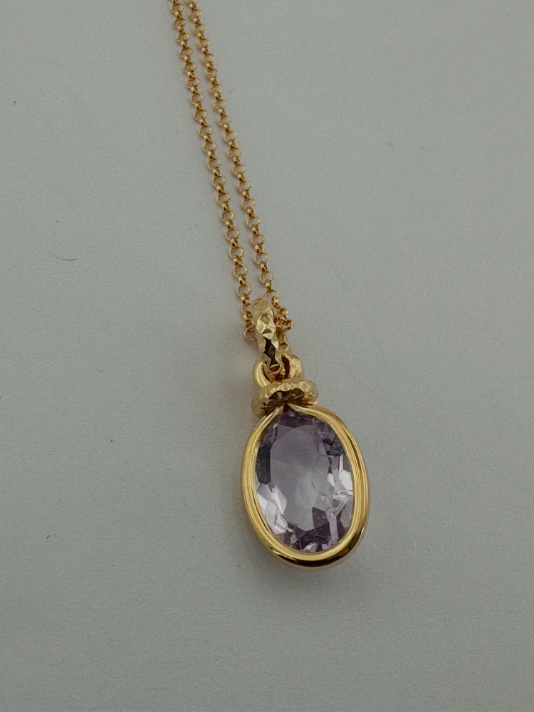 Amethyst Drop Kolye