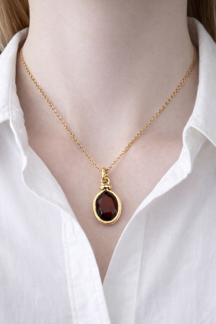 Garnet Drop Kolye