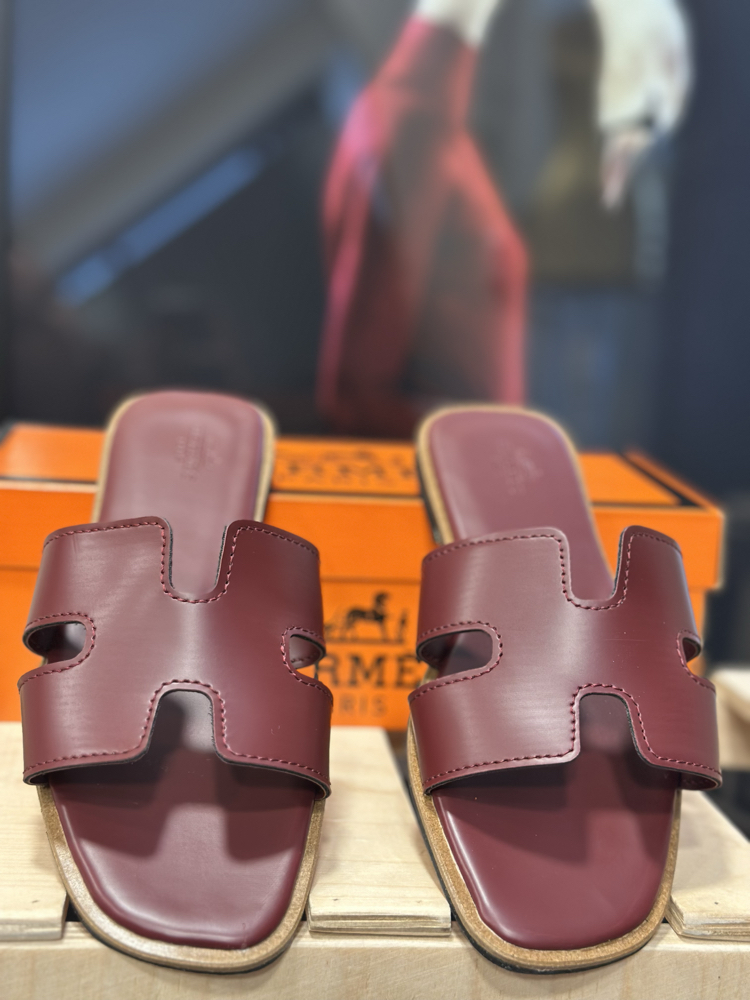 İthal İnce Taban Terlik Bordo