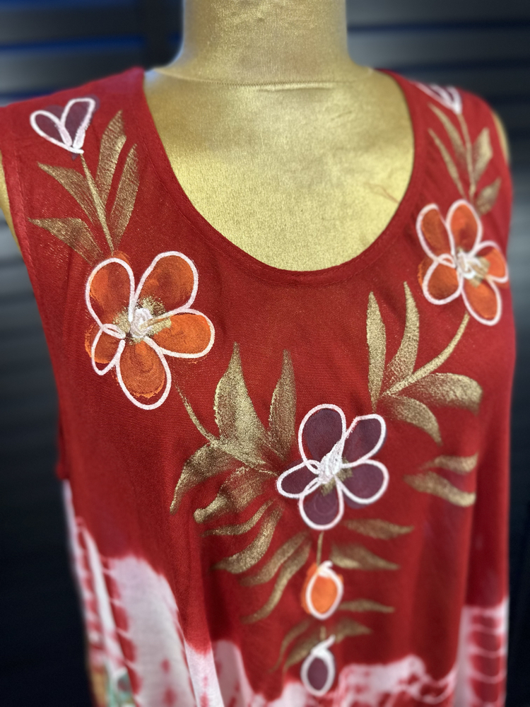 İthal Penye Batik Desenli Elbise