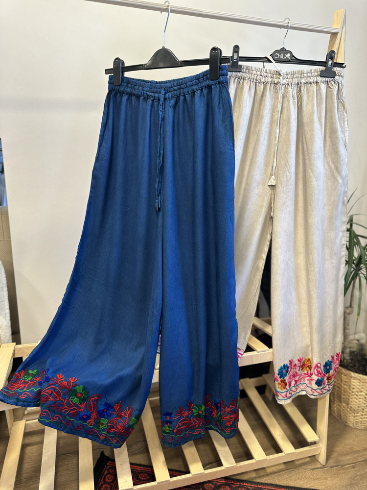 İthal Nakışlı Pantolon