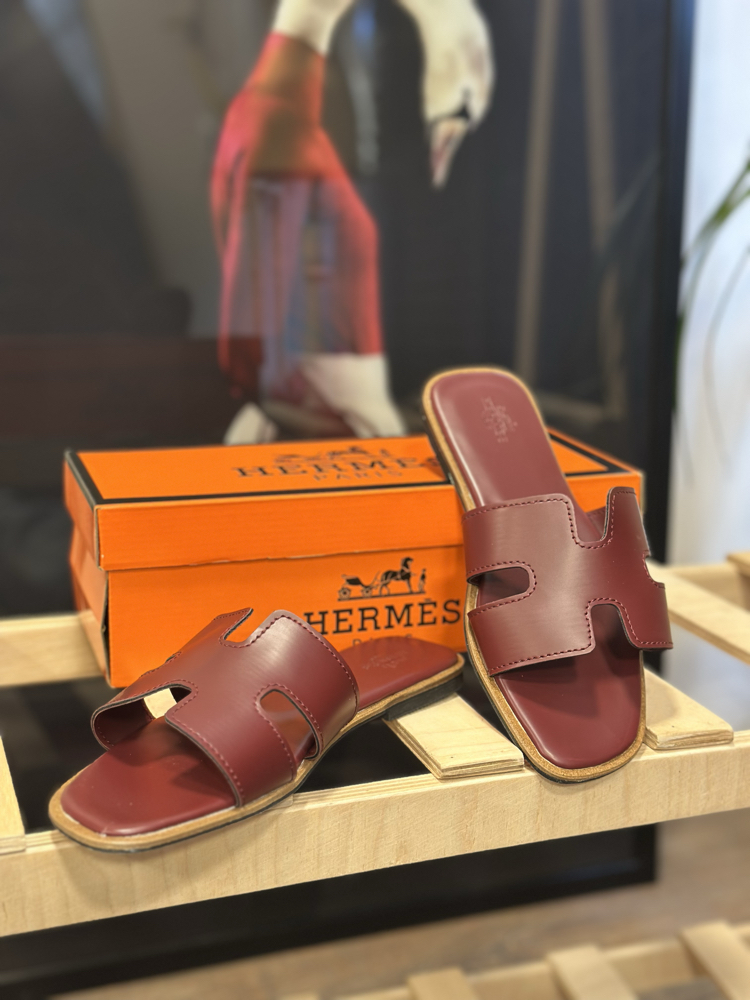 İthal İnce Taban Terlik Bordo