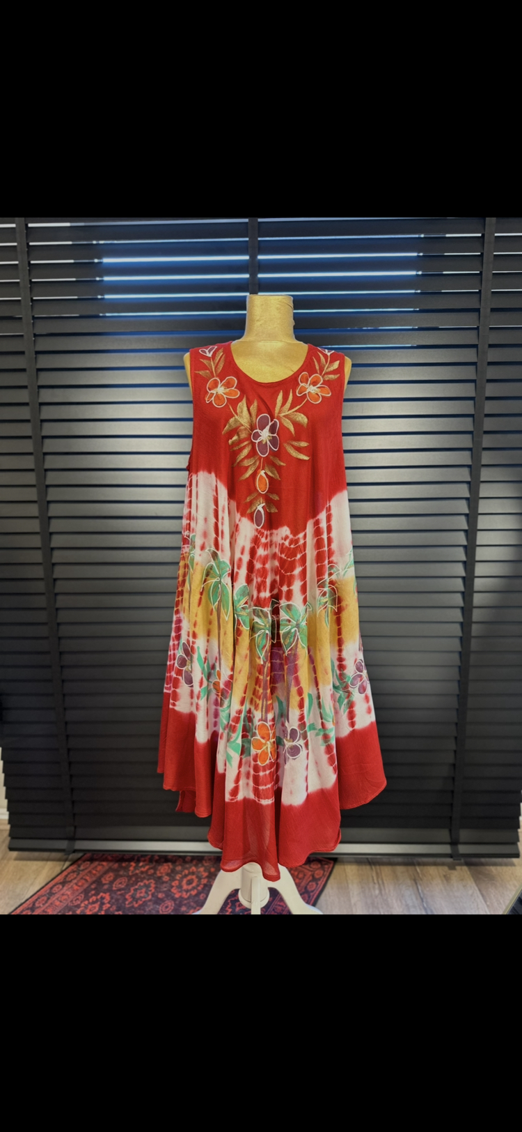 İthal Penye Batik Desenli Elbise