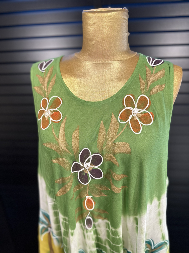 İthal Penye Batik Desenli Elbise