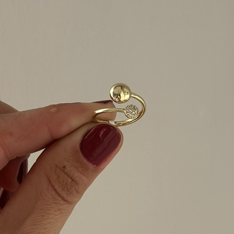 Xuping 14k sysos ayarlanabilir yüzük