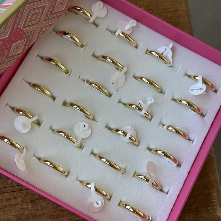 Xuping 14k 2 mm alyans yüzük