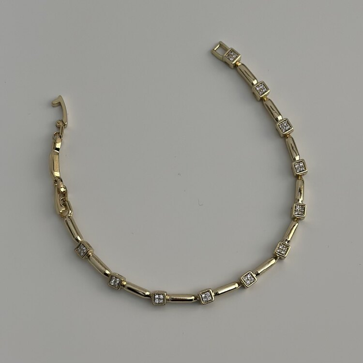 Xuping 14k mini kareli elegant bileklik