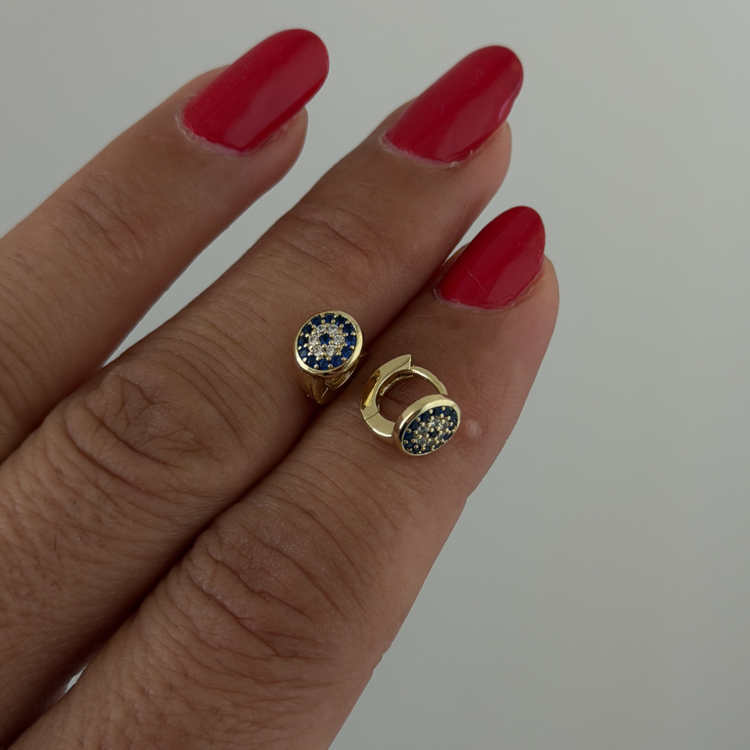 Xuping 14k 0,5mm nazar halka küpe -tragus