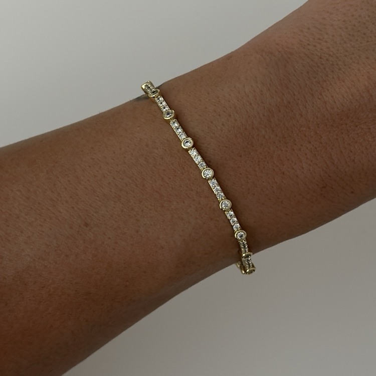 Xuping 14k mini taşlı sıvama model su yolu bileklik