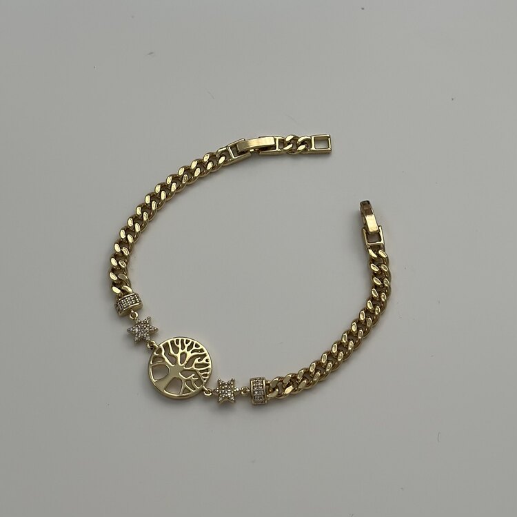 Xuping 14k yaşam ağacı bileklik
