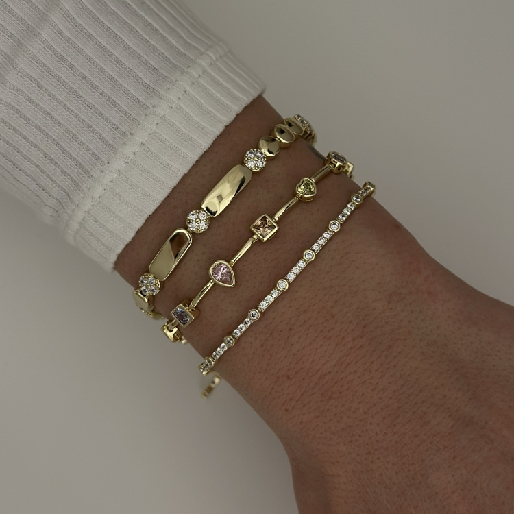 Xuping 14k mini taşlı sıvama model su yolu bileklik