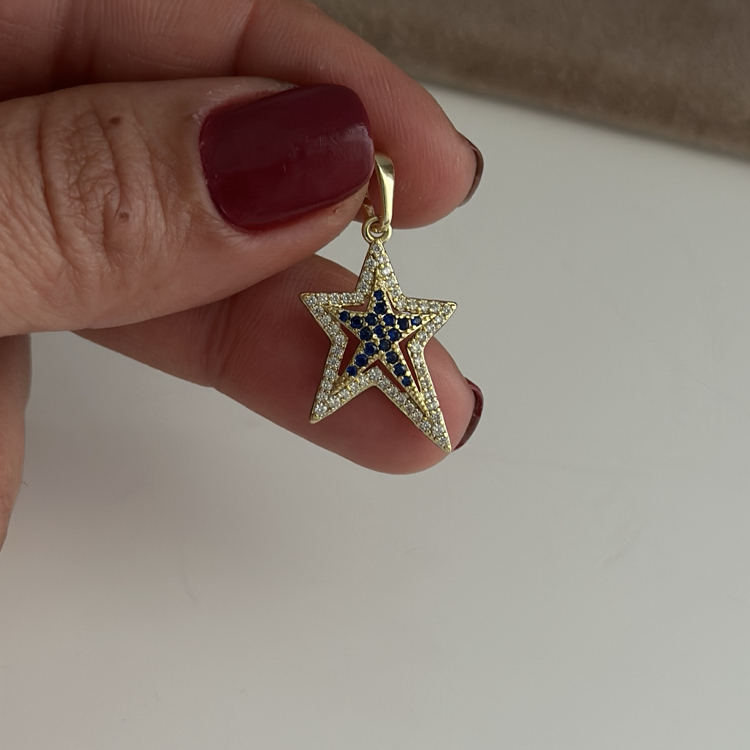 Xuping 14k blue sirius kolye ucu