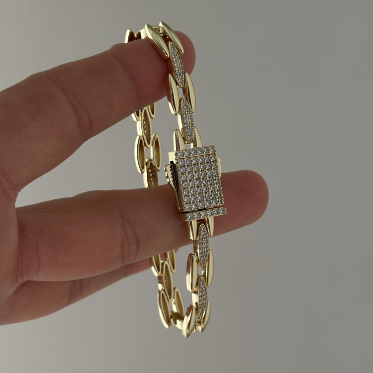 Xuping 14k özel kilit prenses bileklik 