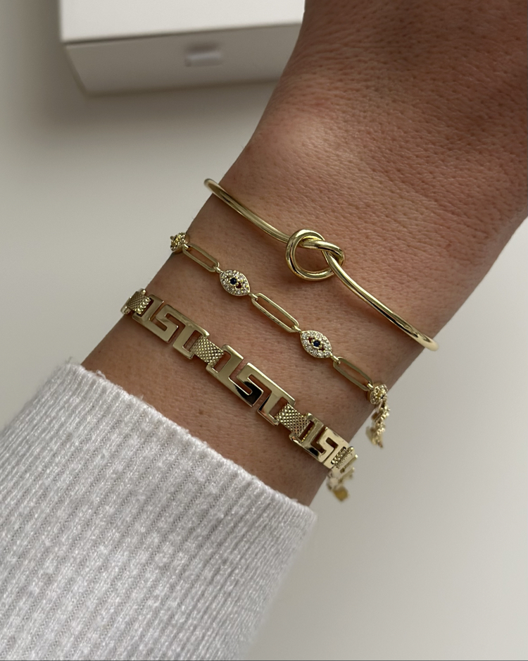 Xuping 14k taşsız labirent bileklik