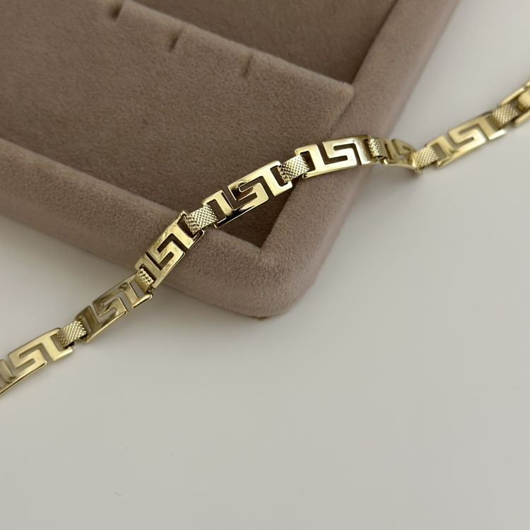 Xuping 14k taşsız labirent bileklik