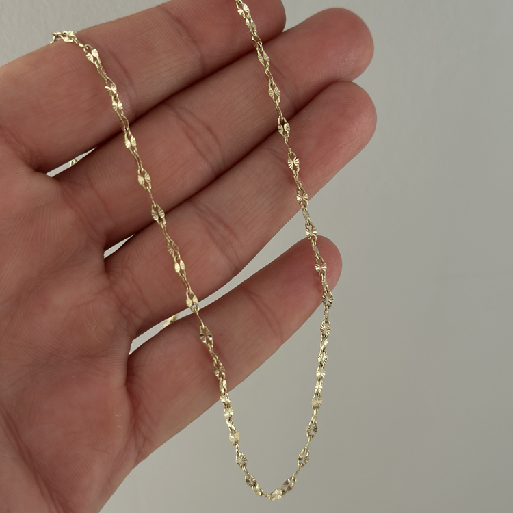 Xuping 14k aynalı zincir 