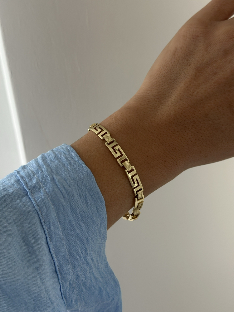 Xuping 14k taşsız labirent bileklik