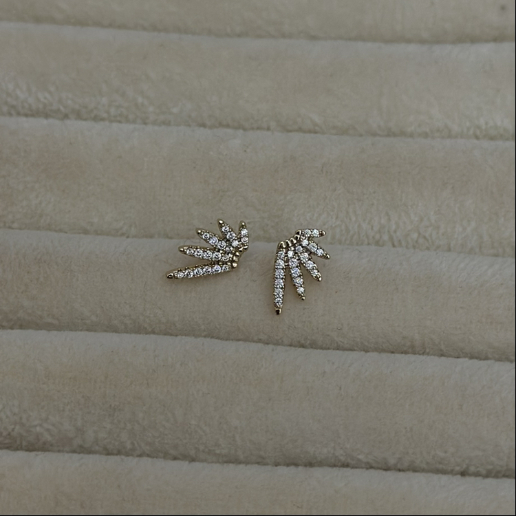 Xuping 14k mini kanat küpe