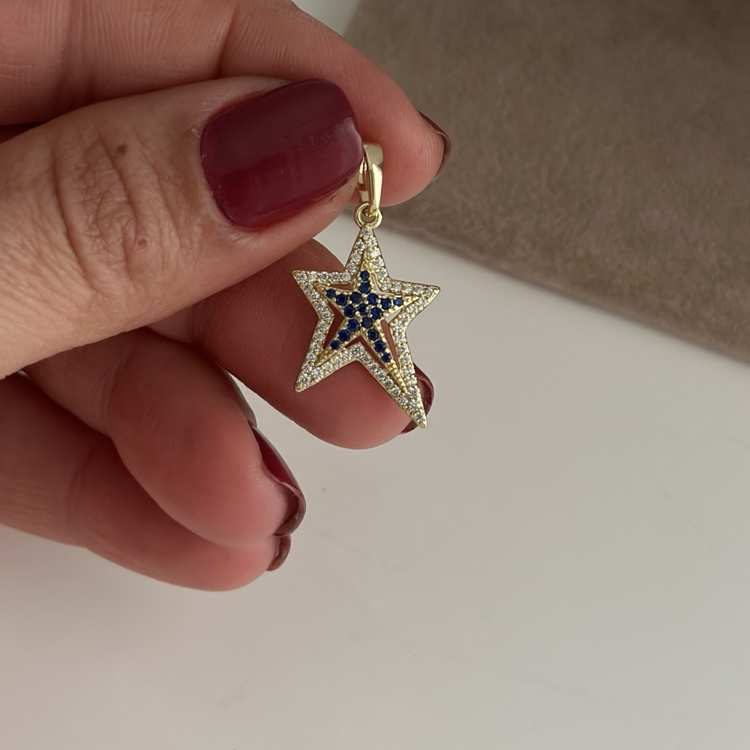 Xuping 14k blue sirius kolye ucu