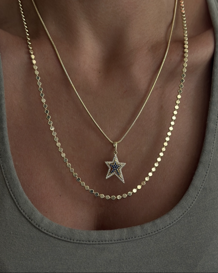 Xuping 14k blue sirius kolye ucu