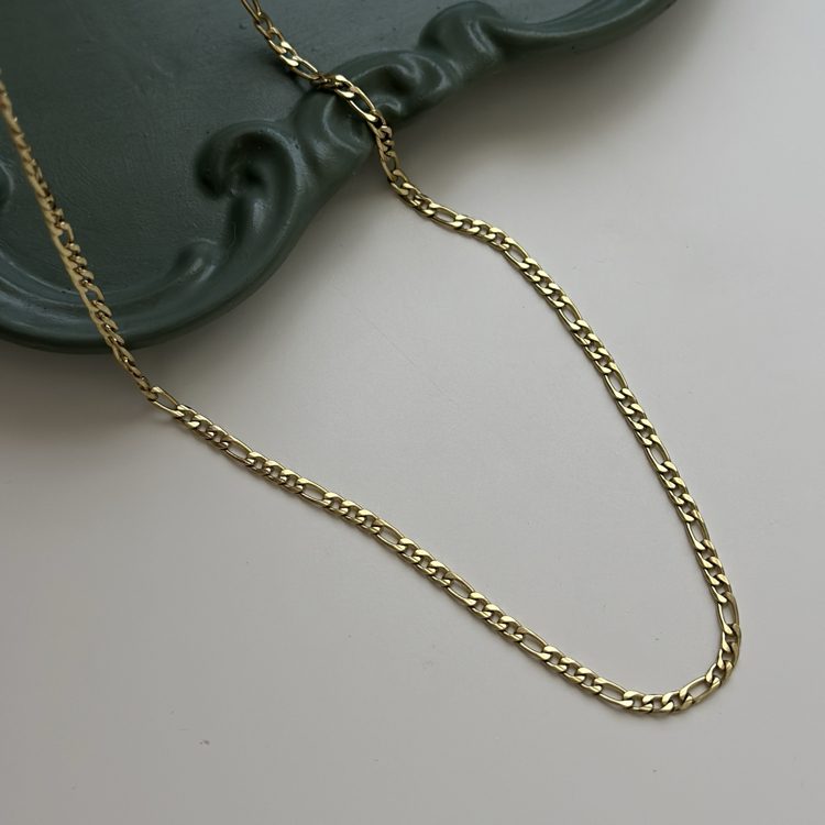 Xuping 14k 50cm 3mm figora zincir 