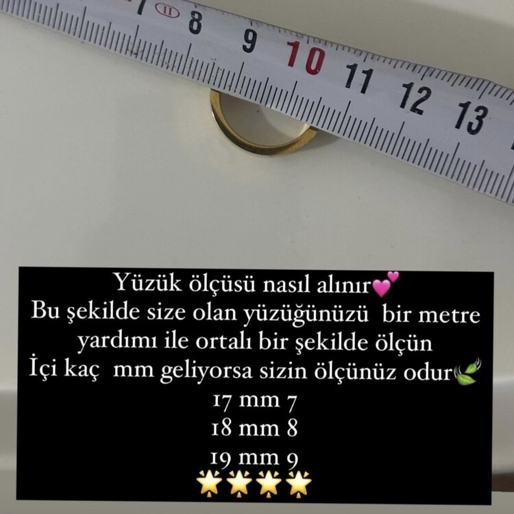 Xuping 14k 3 taş yüzük