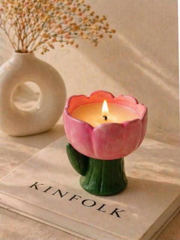 Dekoratif Pinterest Çiçek Mum