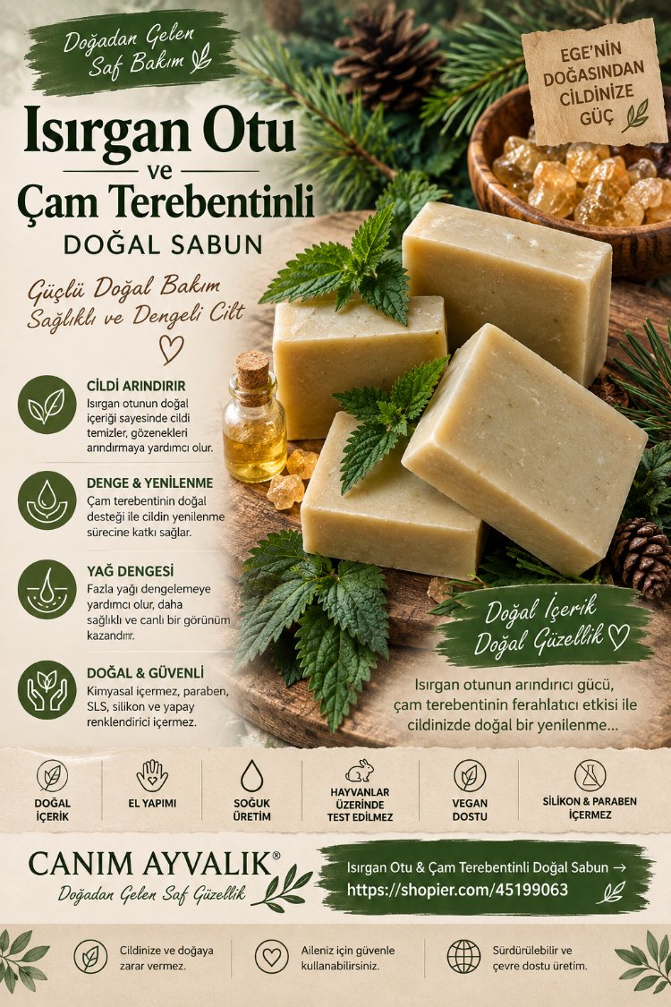 Isırgan otu ve Çam terebentinli doğal sabun 