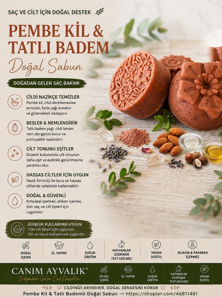 Pembe kil & tatlı badem yağli peeling sabunu 