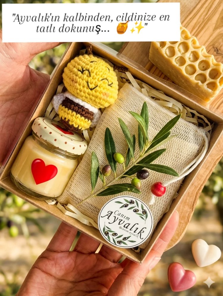 Ballı Kolloidal Yulaflı Sabun,krem ve sevimli arı hediye paketi