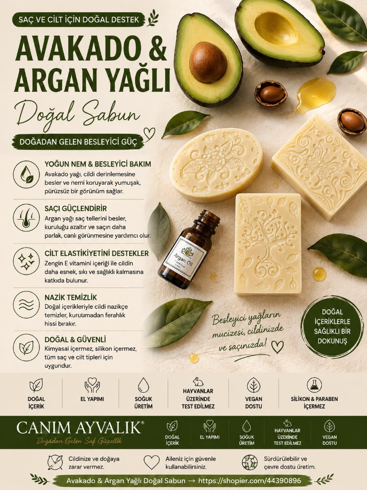 Avokado & Argan Yağlı doğal sabun
