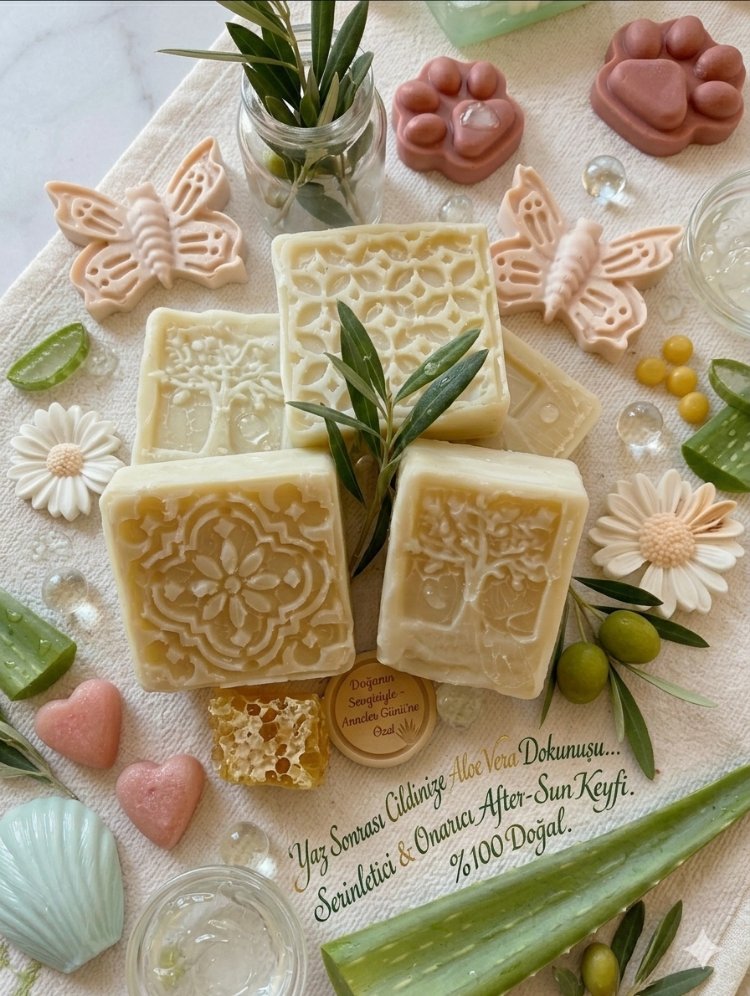 Aloe Vera ve Çay ağacı yağli After sun doğal sabun 