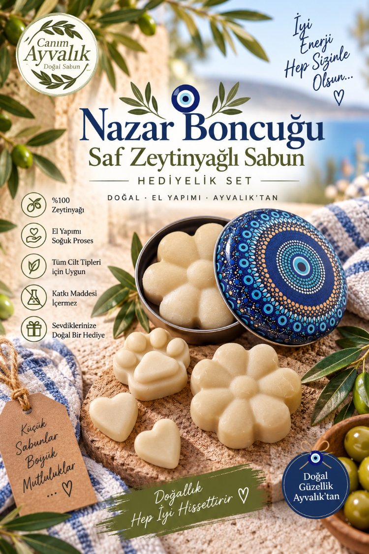 Nazar boncuklu hediyelik saf sabun 