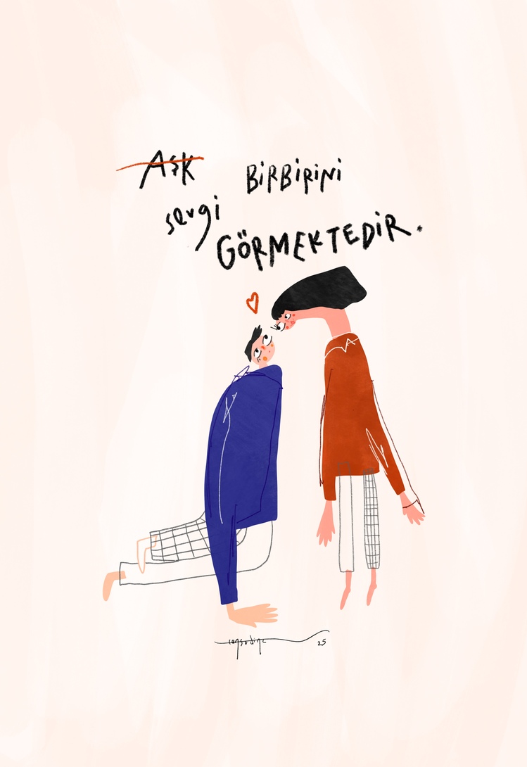 ‘Sevgi birbirini görmektedir.’ Poster