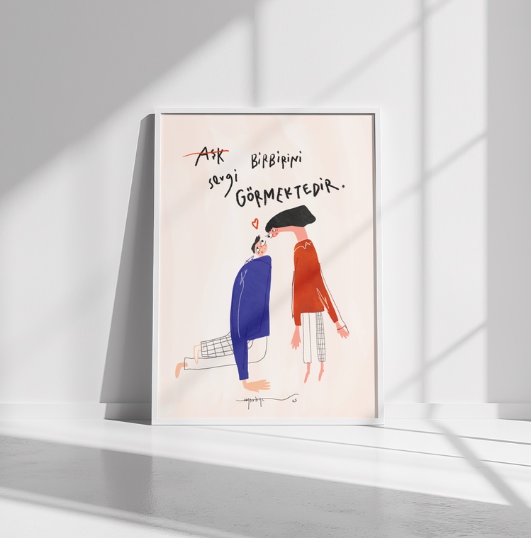 ‘Sevgi birbirini görmektedir.’ Poster