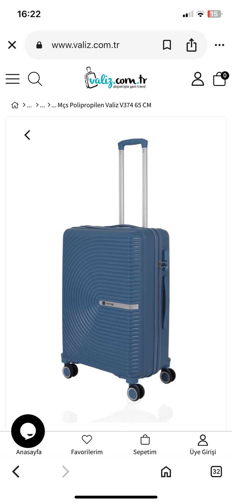 MÇS V374 SKY BLUE Orta Boy