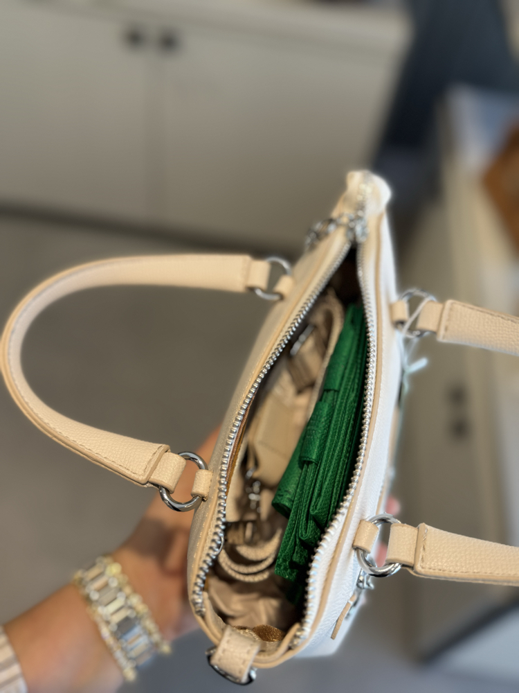 Benetton krem kadın kol çantası