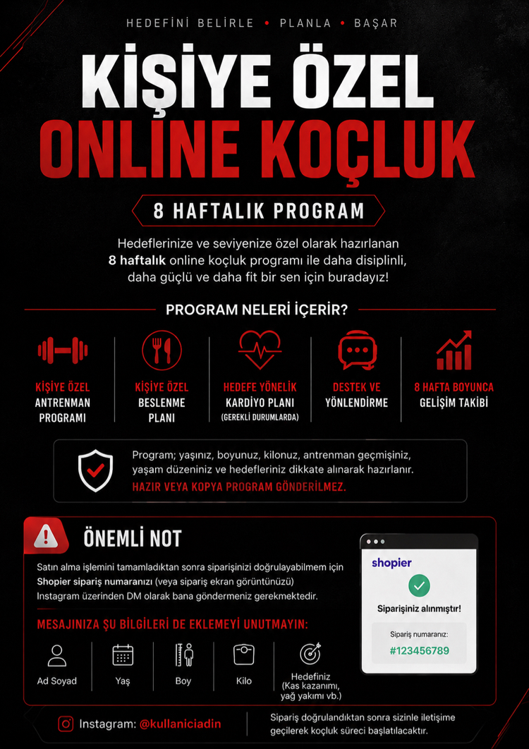 Kişiye Özel Online Koçluk (8Hafta)