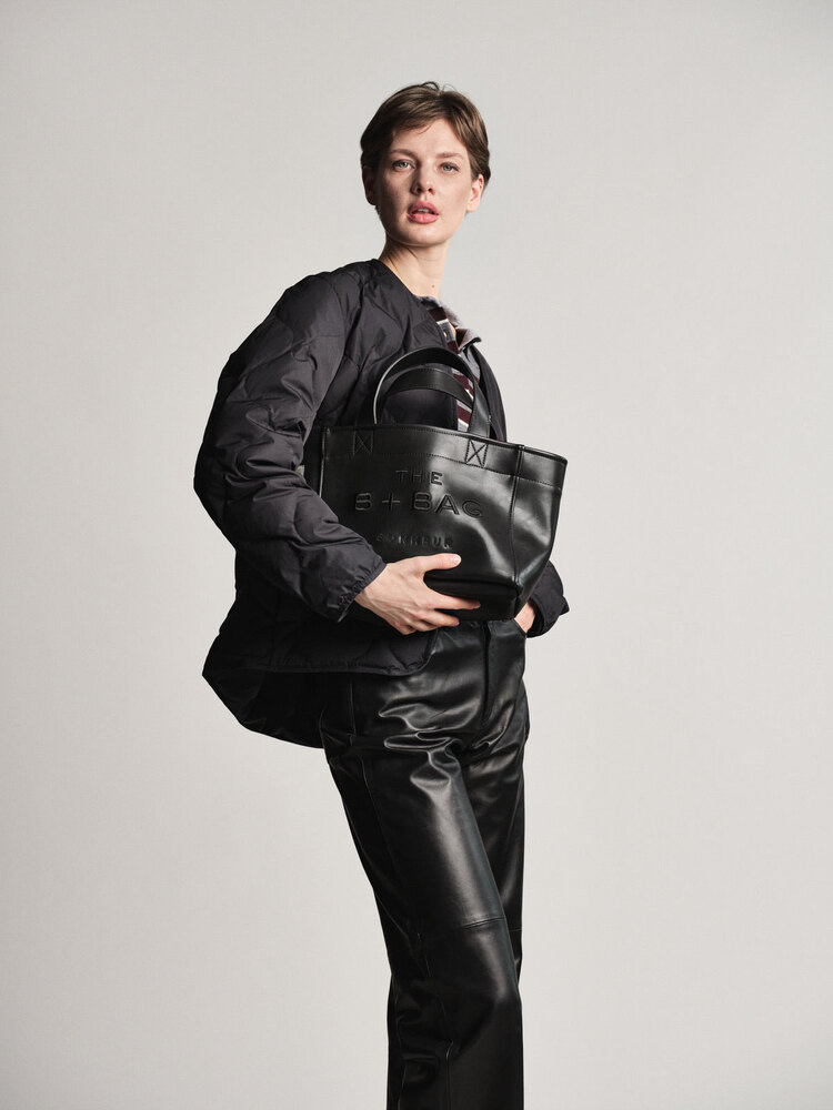 B+BAG VEGAN LEATHER BLACK PHANTOM