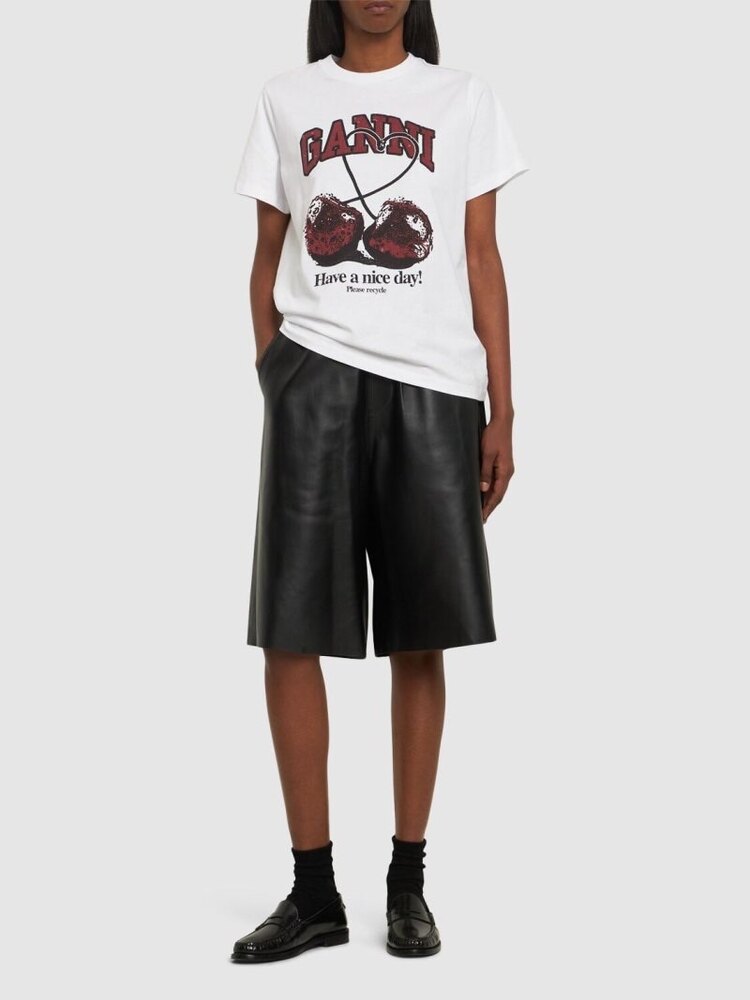 GANNİ CHERRY RELAXED T-SHİRT