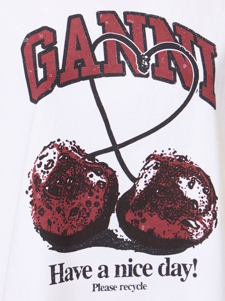 GANNİ CHERRY RELAXED T-SHİRT
