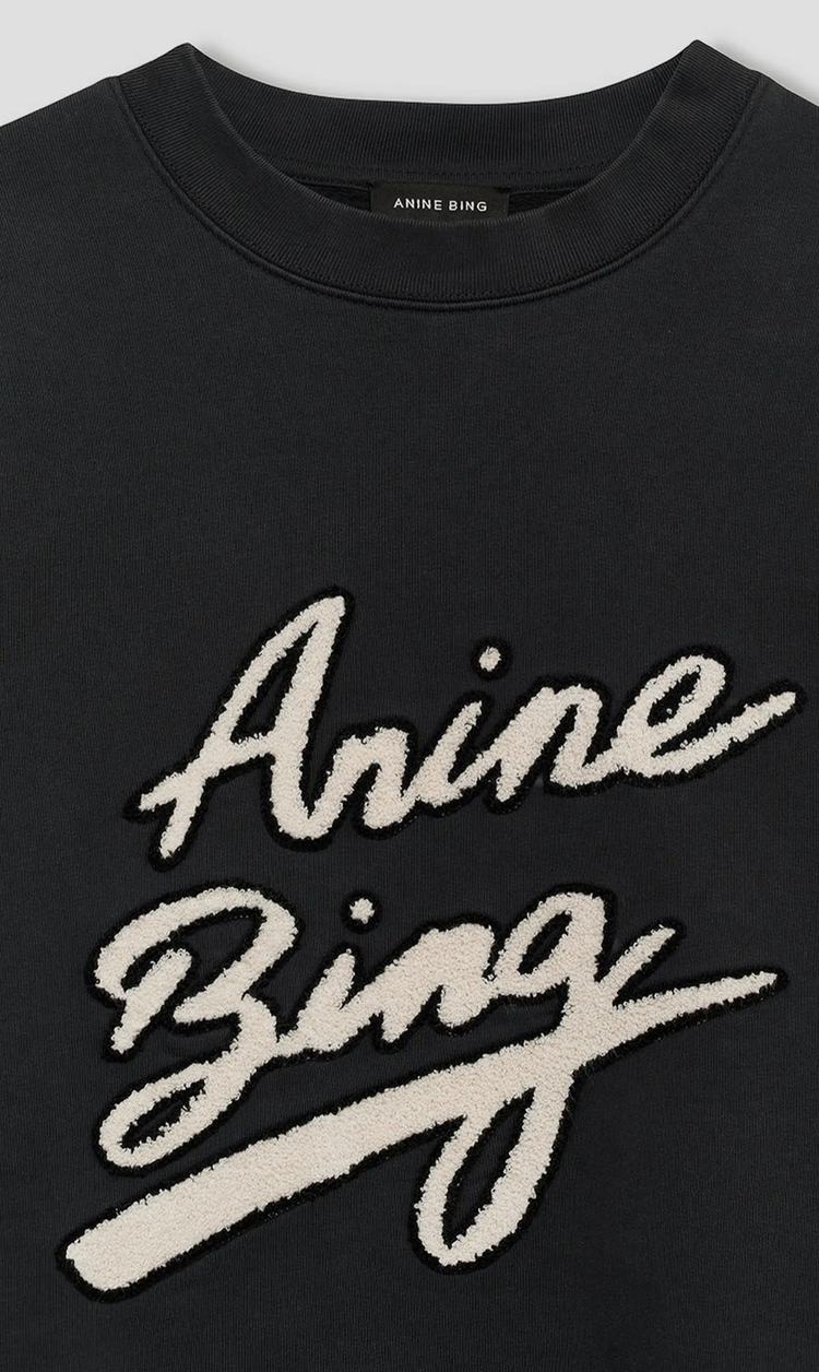 ANİNE BİNG LOGOLU SWEATSHİRT(Siyah)