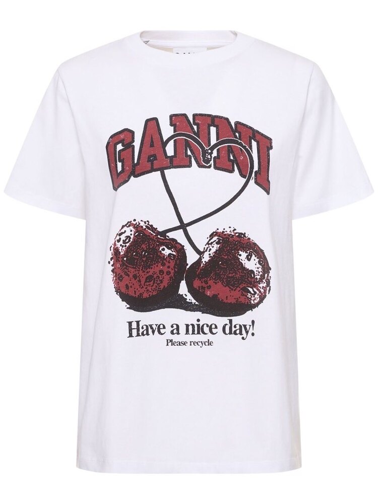 GANNİ CHERRY RELAXED T-SHİRT