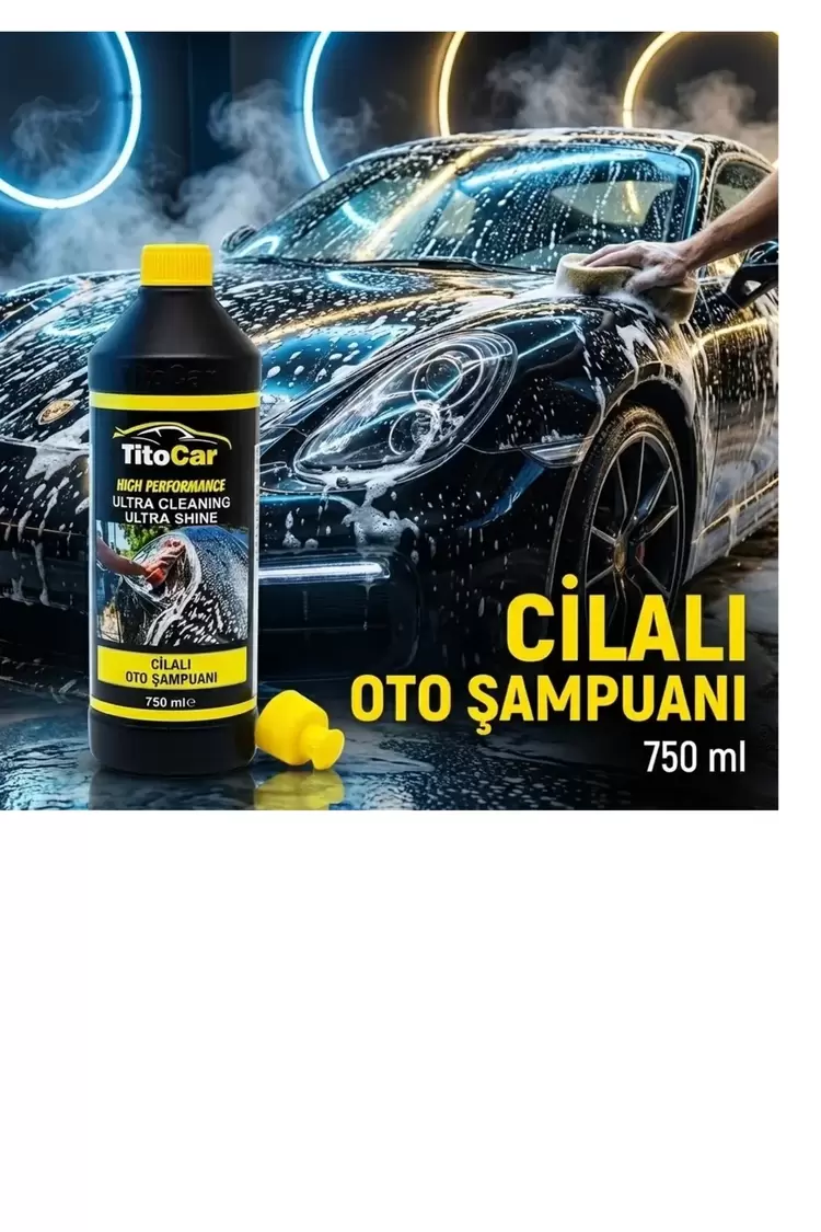 Caribre - Cilalı Oto Şampuan - 750 ml - Araç dış yıkama 